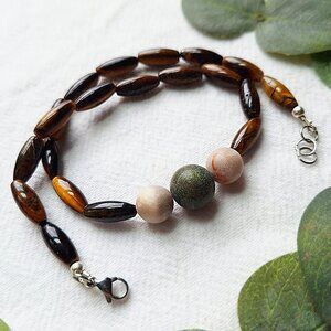 Fairy Grunge Gemstone Choker – Goblincore Necklace, Boho Jewelry, Whimsigoth